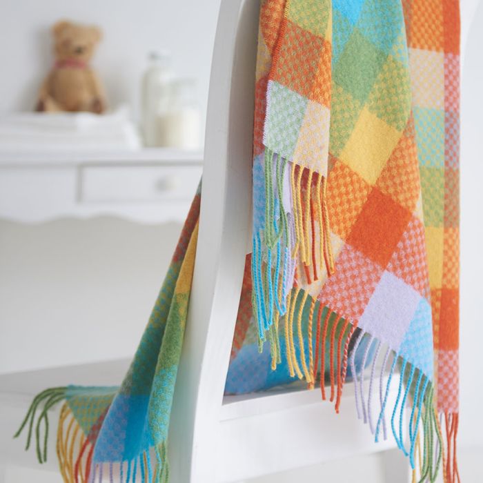 Basketweave Multi Baby Blanket