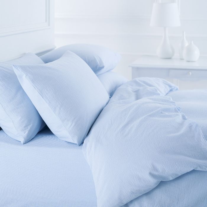 Children's Blue Seersucker Bedlinen 