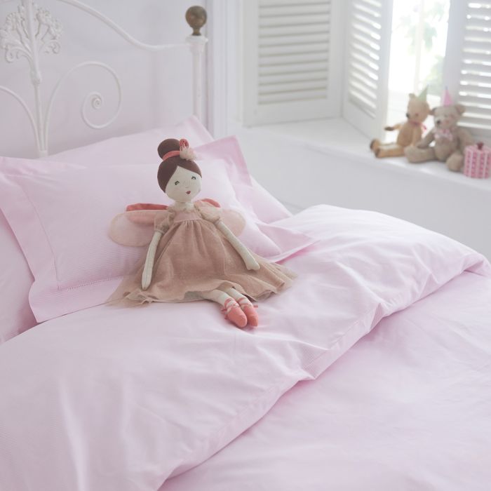 Pink Salcombe Stripe Cotton Bedlinen