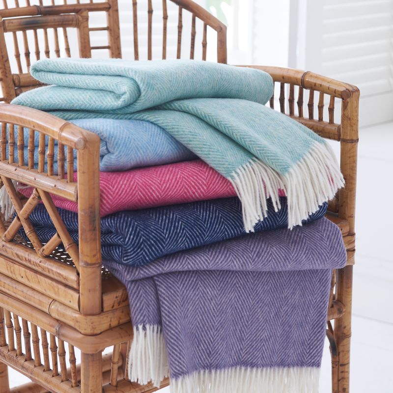 Merino Lambswool Herringbone Throws