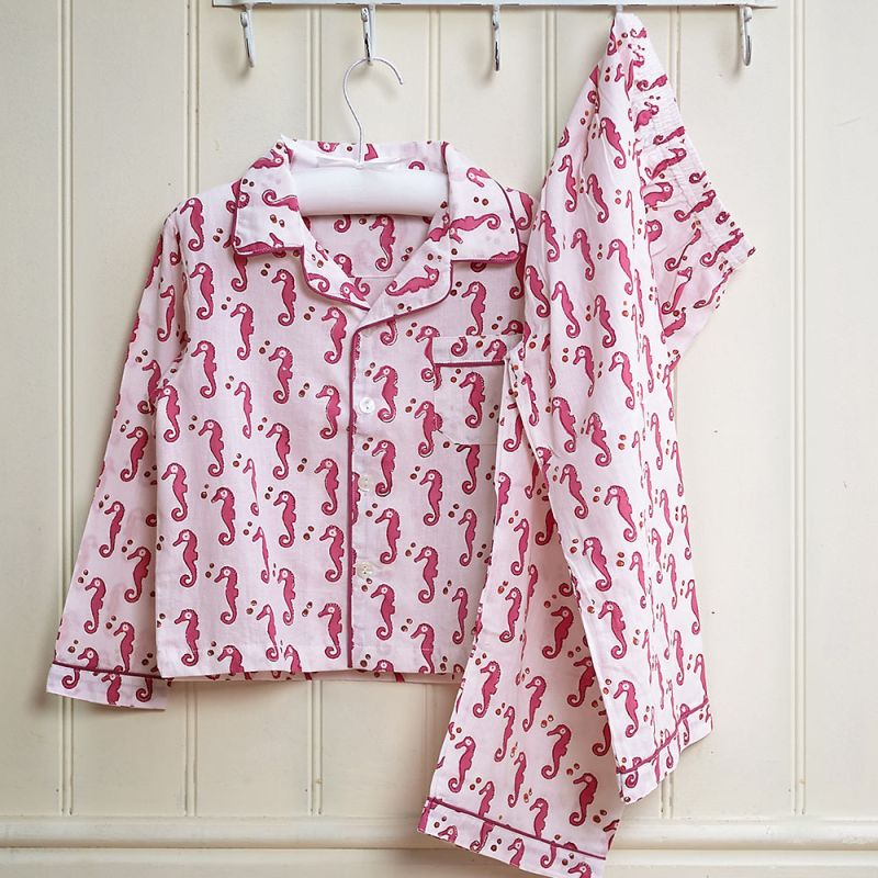 Pink Seahorses Pyjamas