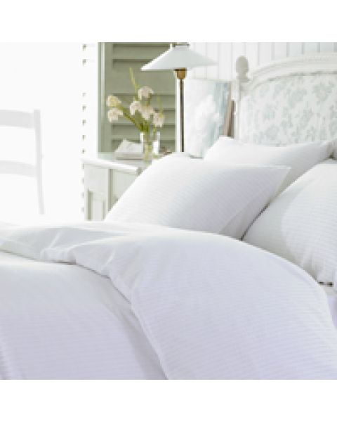 Seersucker White Cotton Square Pillowcase Bed Linen