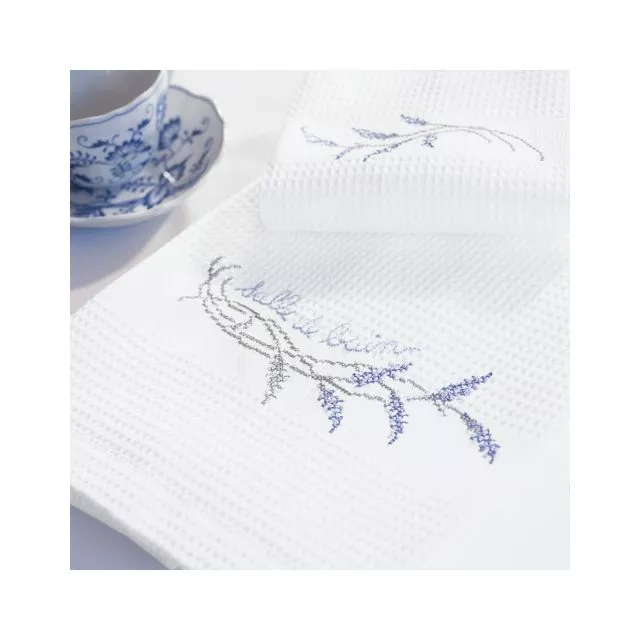 Lavender sprig hand towel 50 x 100cm