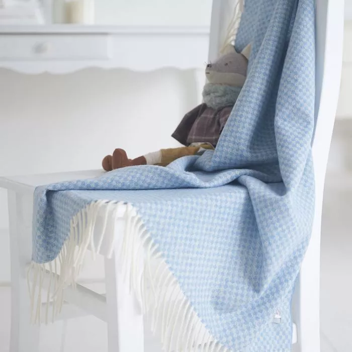 Basketweave Blue Baby Blanket