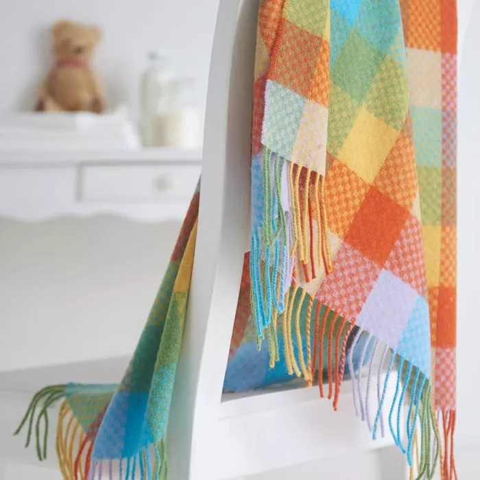 Basketweave Multi Baby Blanket