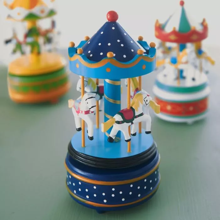 Blue and White Carousel