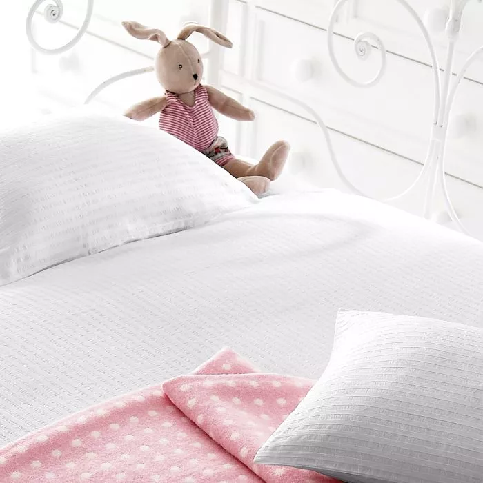 Children&#039;s White Seersucker Bedlinen