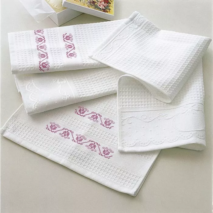 Cotton Waffle Guest Towels