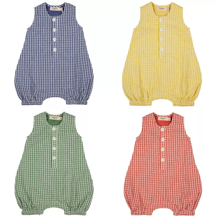 Baby All-In-One Gingham Check