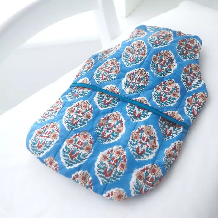 Hot Water Bottle Cover Red Flower