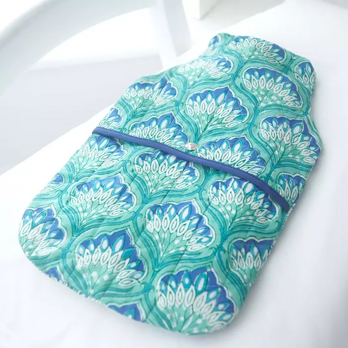 Hot Water Bottle Cover Jade Lotus