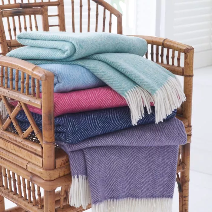 Merino Lambswool Herringbone Throws