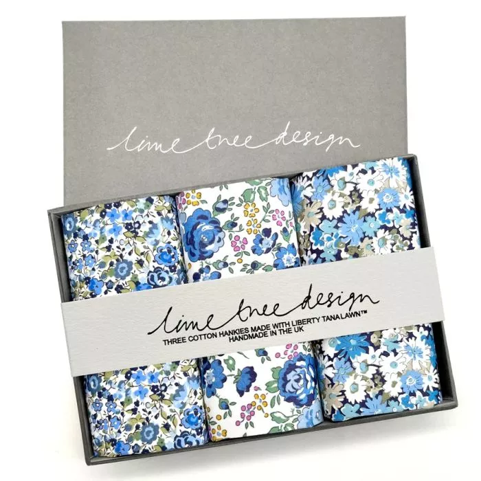 Gloria Set of 3 Liberty Print Cotton Handkerchiefs