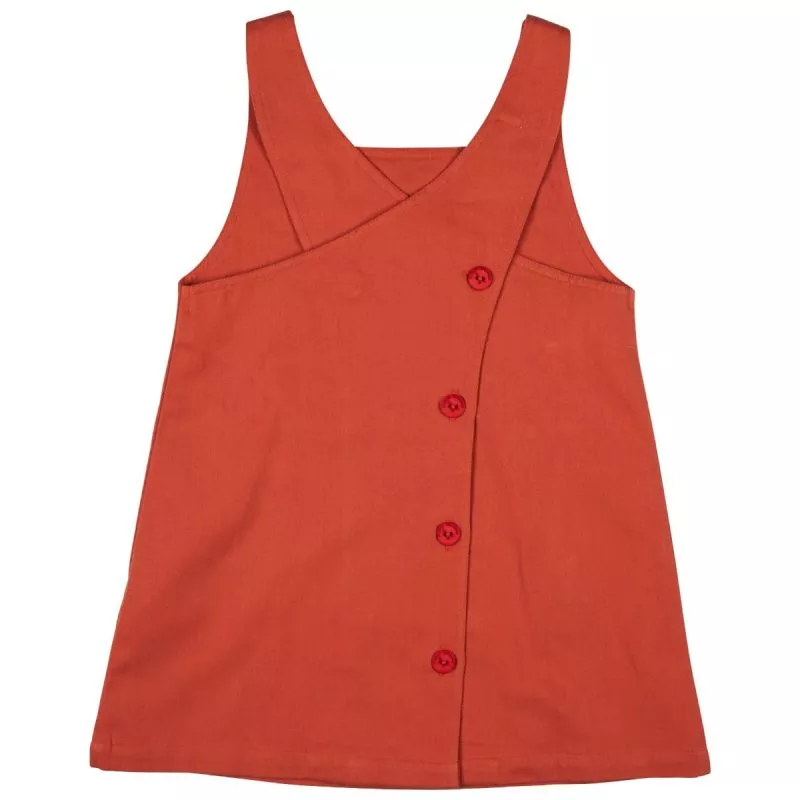 open lace back dress Pinafore Gingham Baby Dress, Slub Shirt & & Fancy Bloomer Set (Organic) Rusty Oat / 12-18M