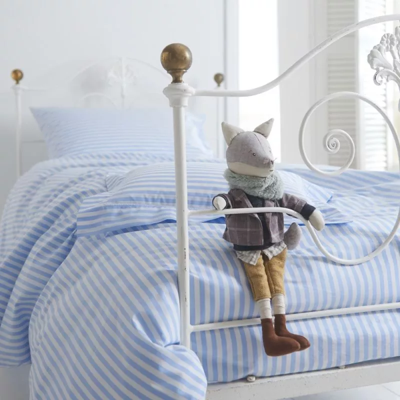 Children s Blue Candy Stripe Bed linen