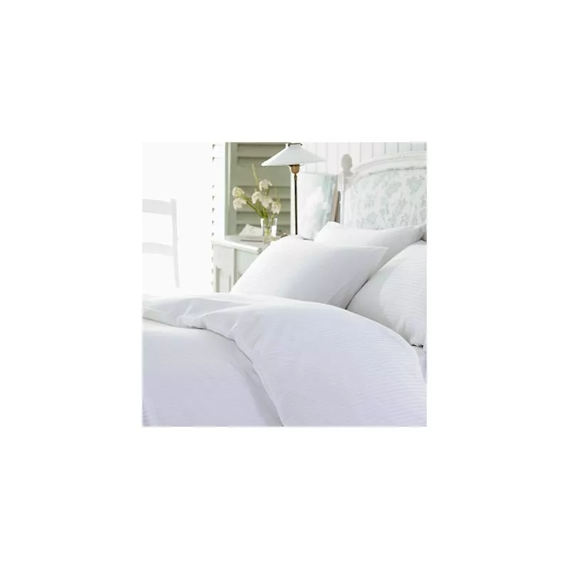 White Seersucker Cot Bed Duvet Cover Cotton Bed Linen