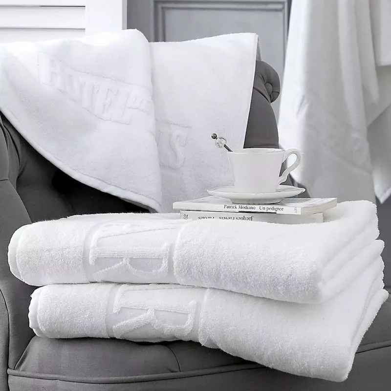 Hotel De Paris White Cotton Towels
