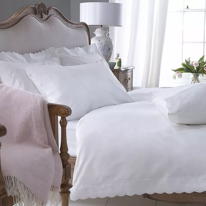 Mariette Broderie Anglaise Lace Superking Duvet Cover