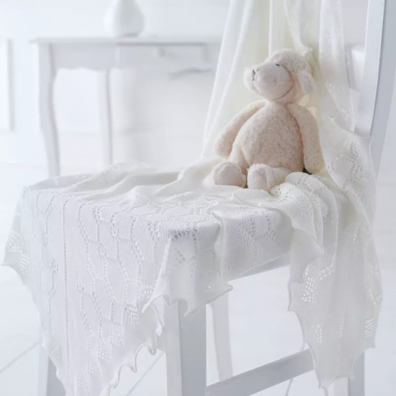 Elegant soft wool baby shawl sale