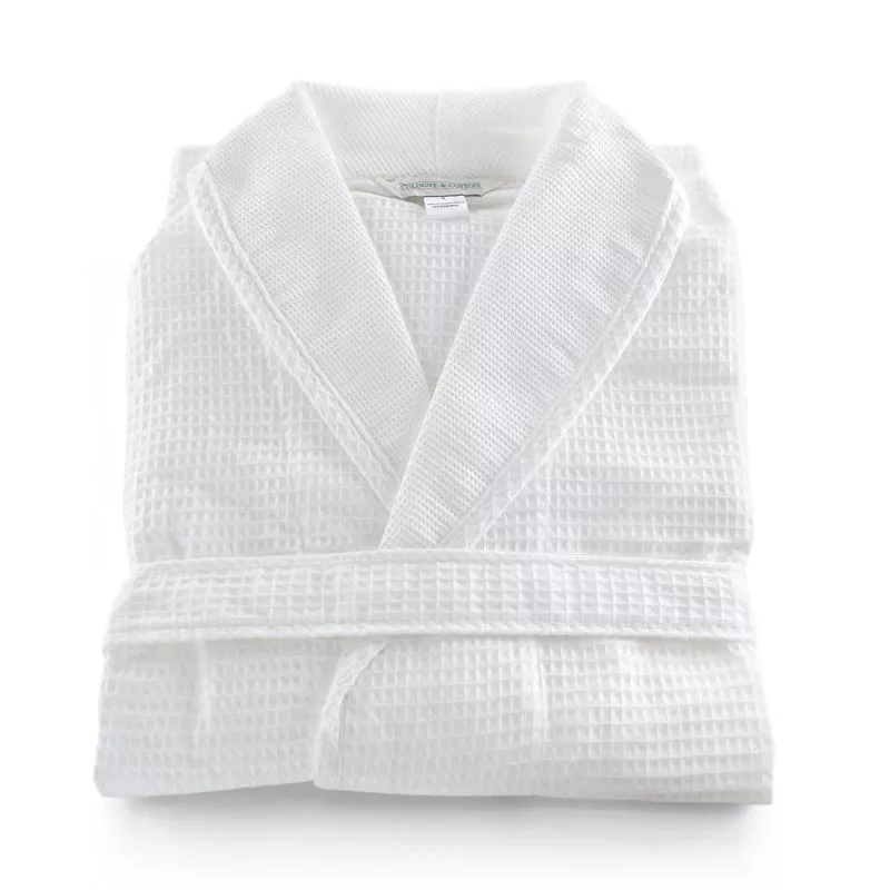 white christmas dresses Coyuchi Unisex Organic Waffle Robe - Fog main image 1